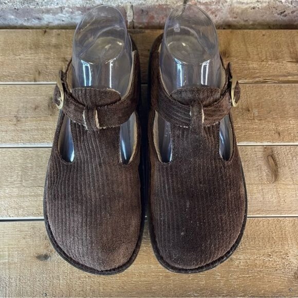 Alegria Classic Capt Corduroy Brown Mule Slip On Wedge Sz Sz 10** - Picture 7 of 9